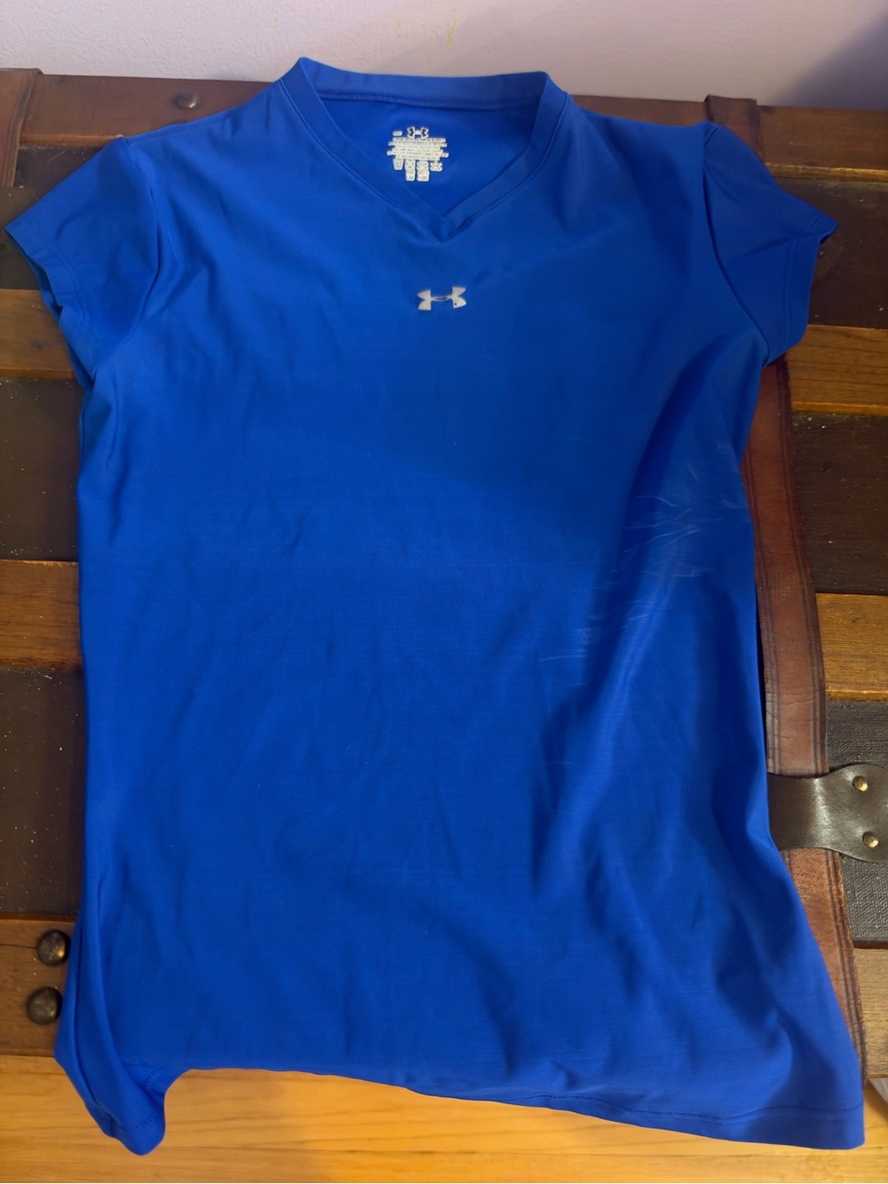 Under Armour Women’s Short Sleeve V-Neck Top — Blue